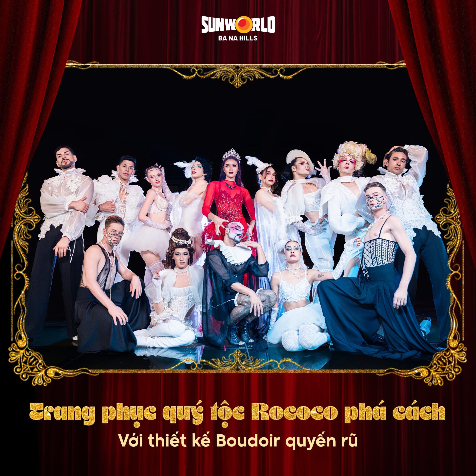 Trang phục độc đáo Rococo tại show diễn After Glow ở Bà Nà Hills.